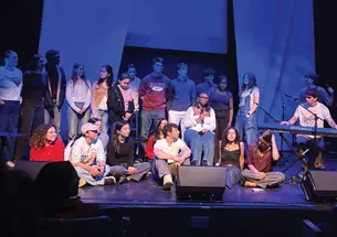 Students perform their songs during the class concert.