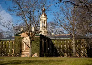 NassauHall1776.jpg The back of Nassau Hall.