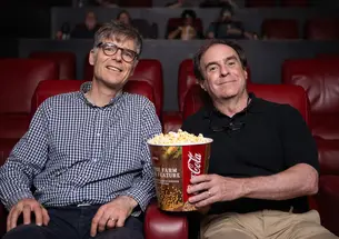 Johannes Haubold, Professor of Classics, and PAW senior writer, Mark F. Bernstein, watching The Odessey