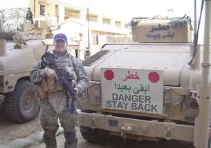 Will Bardenwerper &rsquo;98 in 2006 in Anbar Province, Iraq.
