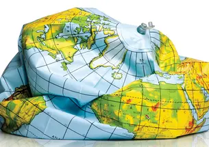 a deflated globe
