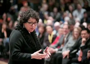 Supreme Court Justice Sonia Sotomayor ’76 speaks at the ¡Adelante Tigres! conference in 2017.