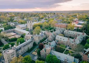 This is an aerial photo of Princeton's campus
