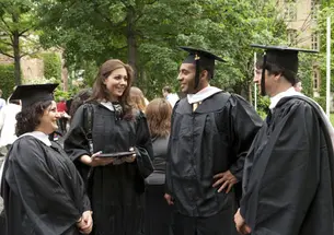 From left, Elizabet Sucuyan ’09, Mirela Hristova ’09, Zach Okhah ’09, and Grant Bermann ’09.