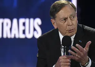 Retired Gen. David Petraeus speaks at a discussion about intelligence gathering in Warsaw, Poland, earlier this year.