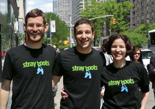 A company run by, from left, Scott Knackmuhs and Avi ’05 and Noemi ’02 Millman makes learning about a new city a fun adventure.