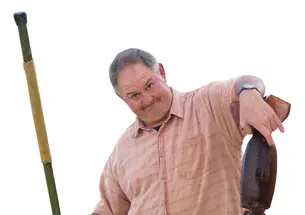 William Gilly ’72 at Stanford’s Hopkins Marine Station in Pacific Grove, Calif., holding a Humboldt squid.