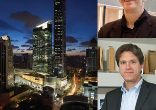 Plaza 66 in Shanghai; Paul Katz *85, top right; and James von Klemperer *83.