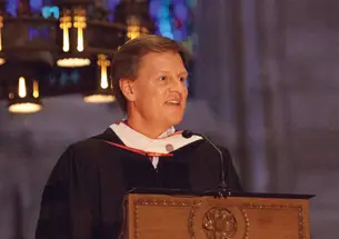 Author Michael Lewis ’82 - Baccalaureate speaker, who acknowledged the role luck has played in his life: “Life’s outcomes, while not entirely random, have a huge amount of luck baked into them. Above all, recognize that if you have had success, you