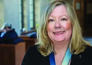 This is a headshot photo of Cathleen Kaveny ’84 