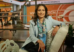 CelineGounder_AITN.jpg Infectious-disease physician Céline Gounder ’97 on the set of CBS Mornings.