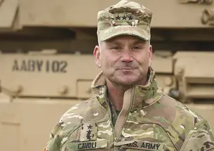 This is a headshot photo of Christopher Cavoli in Army fatigues.