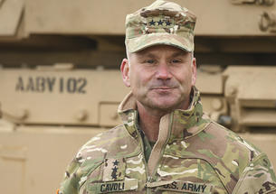 This is a headshot photo of Christopher Cavoli in Army fatigues.