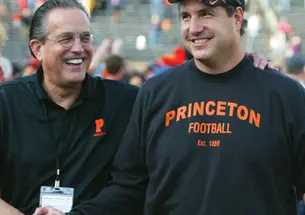 Athletics director Gary Walters ’67, left, and Coach Bob Surace ’90