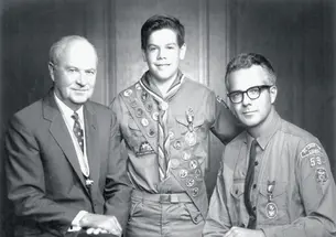 Sanford McDonnell, right, with son Randy and Sanford’s father, William, in 1966