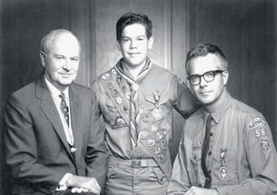 Sanford McDonnell, right, with son Randy and Sanford’s father, William, in 1966