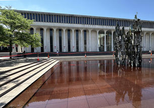 Protesters Paint Graffiti, Dye Fountain Red, Interrupt Eisgruber at Reunions