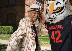 Gary King ’79 with tiger mascot