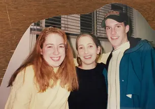From left, Jennifer (Jones) Boyd ’97, Sara Kantrow ’97, and Grant Wahl ’96.