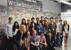 Princeton students visit Facebook on their Tiger Trek trip to California.