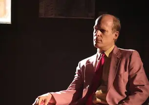 JF_Gatz_PaulaCourt.jpg Jim Fletcher as Gatsby in the recent production of 'Gatz.'