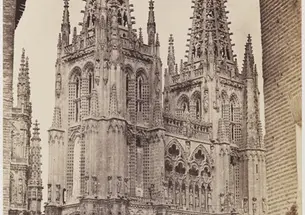 Charles Clifford, British, ca. 1819–1863: Burgos Cathedral, Façade, 1853. Albumen print from waxed paper negative, 41.9 x 30.5 cm. Princeton University Art Museum Museum purchase, Fowler McCormick, Class of 1921, Fund (2010 125). Photo: Bruce M. White.