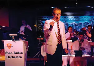 LIVE.AS_RubinAltered.jpg Stan Rubin ’55 performing with his band at Swing 46 in New York City in 2009.