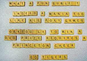  The winning entry in PAW’s constrained-writing contest was submitted by Justin Werfel ’99 (below left), who used all the tiles in a Scrabble set (including two blanks) exactly once.