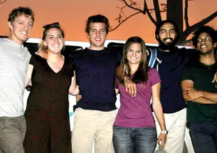 From left: Patrick van Nieuwenhuizen ’10, former Upenyu staffer Kelly Bogaert, Jarlath Byrne Rodgers ’10, Laura Kergosien ’10, Karambir Khangoora ’10, and Yaagnik Kosuri ’10 are in Zimbabwe to focus on basic health issues.