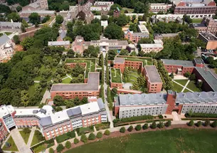 Green roofs, with vegetation planted over a waterproof covering, are shown in this rendering of the Butler College dorms, to be completed in fall 2009.