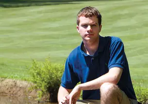 John Burford ’12’s story of fraternity hazing drew widespread attention. He said pledges had to break the ice and swim naked across this pond at Springdale Golf Club.