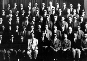 Members of the Woodrow Wilson Society in 1960-61, in a photo published in the Bric-a-Brac.