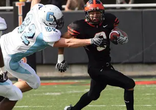 LIVE.SP_Columbia.jpg Cart Kelly ’10 returns a kick during Princeton’s Oct. 3 loss to Columbia