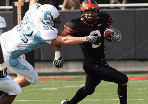 Cart Kelly ’10 returns a kick during Princeton’s Oct. 3 loss to Columbia