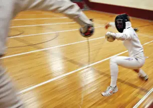 LIVE.SP_Fencing.jpg Women's epee star Susannah Scanlan '12 hopes to land a spot on the U.S. Olympic team.