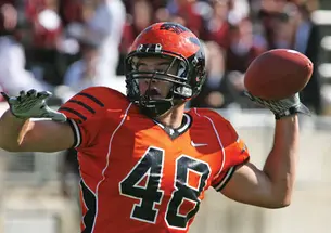 LIVE.SP_Harvard_1.jpg Tight end Harry Flaherty ’11