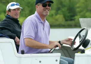 Curtis Jordan coached rowing at Princeton for nearly three decades. Now, the licensed pilot feels at home in the cockpit with his wife, Paige Petersen, and their dog Lola.