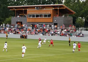 LIVE.SP_SoccerStadium_0.jpg The Princeton women beat Boston University in Roberts Stadium’s first game.