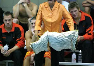 Womenâs swimming coach Susan Teeter in 2003. (Beverly Schaefer)