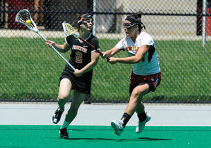 Maisie Devine ’11 and the Tigers fell to No. 1 Maryland after knocking off No. 8 James Madison.