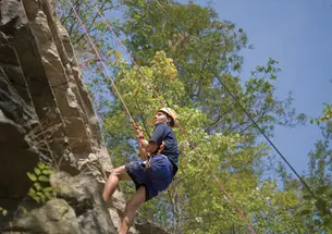 LIVE.TOC_OutdoorActioin.jpg Ryan Ellis ascends a rock face in the Delaware Water Gap.
