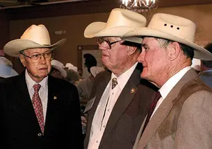 T.R. Fehrenbach ’45, left