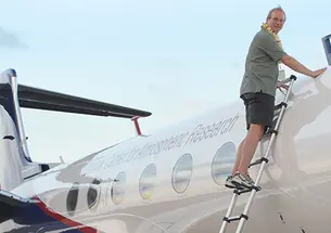 Mark Zondlo measures water vapor, the most abundant greenhouse gas, using a former corporate jet.
