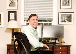 Kenneth Moch ’76 in his home in Chapel Hill, N.C.