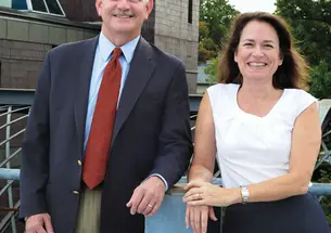 H. Vincent Poor *77, Dean of the Engineering School, and Emily A. Carter, Director of the Andlinger Center for Energy and the Environment.