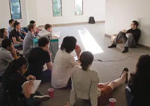 Students visit technology startup Nest on their fall-break trip to Silicon Valley.