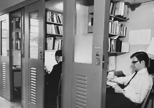 Firestone carrels, circa 1948.