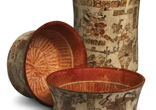 Service set kith Wahy figures, ca. 755; Princeton University Art Museum; museum purchase, Fowler Mccormick, Class of 1921, Fund (Y1993-17, 18, and 19)