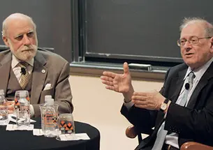 “Fathers of the Internet” Vinton Cerf, left, and Bob Kahn *64