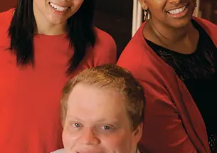 From left, Farrah Bui ’14, Dallas C. Nan ’16, and Lea Trusty ’16 are leaders of the Princeton Quest Scholars Network, which connects and supports low-income students.